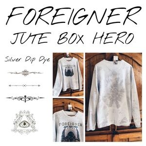 Foreigner Sweatshirt Dip Dye Silver Wash